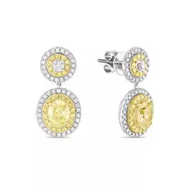 Золотые серьги c бриллиантами