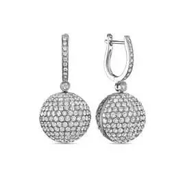 Золотые серьги c бриллиантами