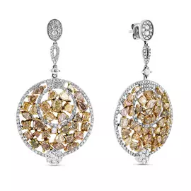 Золотые серьги c бриллиантами