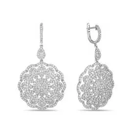 Золотые серьги c бриллиантами