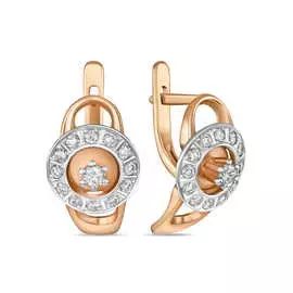 Золотые серьги c бриллиантами