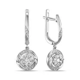 Золотые Серьги c бриллиантами