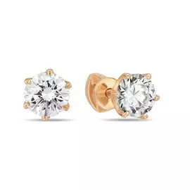 Золотые серьги c бриллиантами