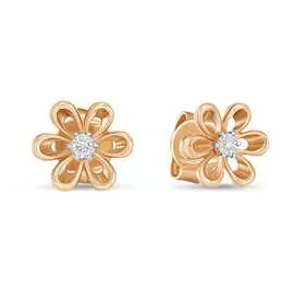 Золотые Серьги c бриллиантами