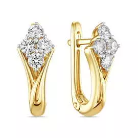 Золотые серьги c бриллиантами