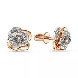 Золотые Серьги c бриллиантами