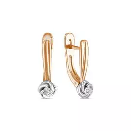 Золотые Серьги c бриллиантами