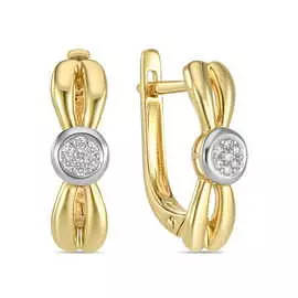 Золотые серьги c бриллиантами