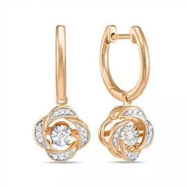 Золотые Серьги c бриллиантами