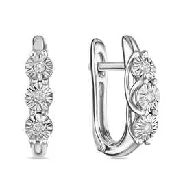 Золотые серьги c бриллиантами