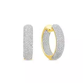 Золотые серьги c бриллиантами