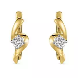 Золотые серьги c бриллиантами