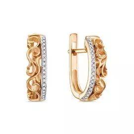 Золотые Серьги c бриллиантами