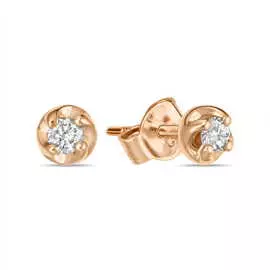 Золотые серьги c бриллиантами