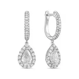 Золотые Серьги c бриллиантами