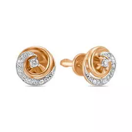 Золотые серьги c бриллиантами