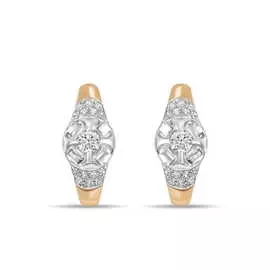 Золотые серьги c бриллиантами