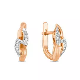 Золотые серьги c бриллиантами