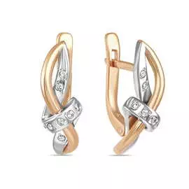 Золотые Серьги c бриллиантами