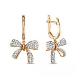 Золотые серьги c бриллиантами