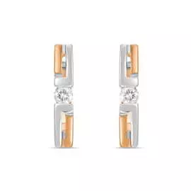 Золотые серьги c бриллиантами