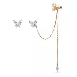 Золотые серьги c бриллиантами