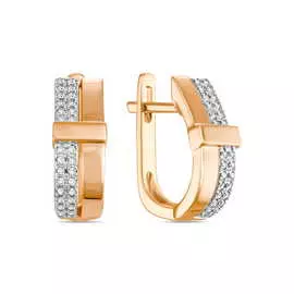 Золотые серьги c бриллиантами