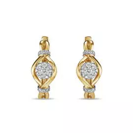 Золотые серьги c бриллиантами