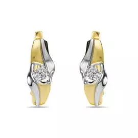 Золотые серьги c бриллиантами