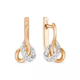 Золотые серьги c бриллиантами