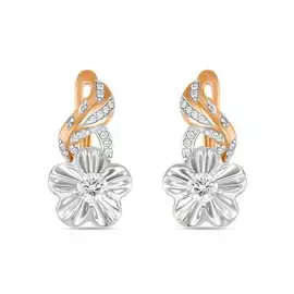 Золотые серьги c бриллиантами