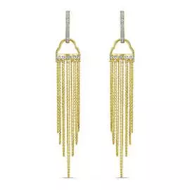 Золотые серьги c бриллиантами