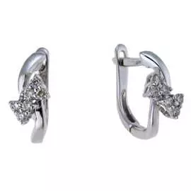 Золотые серьги c бриллиантами