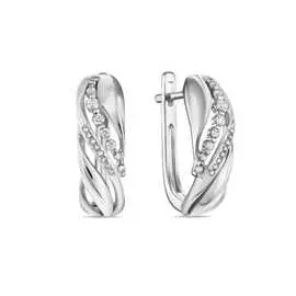 Золотые серьги c бриллиантами