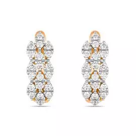 Золотые серьги c бриллиантами