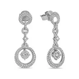 Золотые серьги c бриллиантами