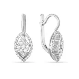 Золотые серьги c бриллиантами