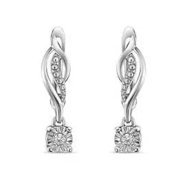 Золотые серьги c бриллиантами