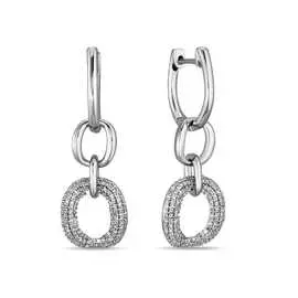 Золотые серьги c бриллиантами