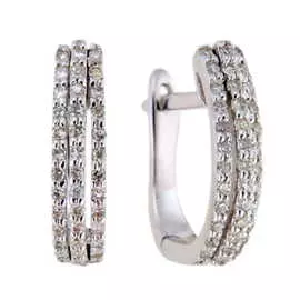 Золотые серьги c бриллиантами