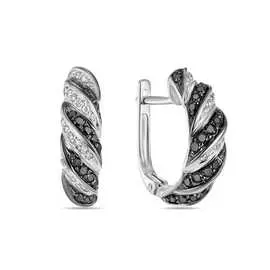 Золотые серьги c бриллиантами