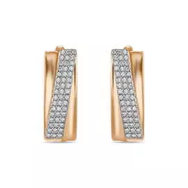 Золотые Серьги c бриллиантами