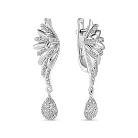 Золотые серьги c бриллиантами