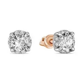 Золотые серьги c бриллиантами