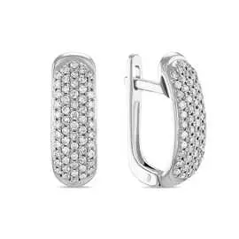 Золотые серьги c бриллиантами