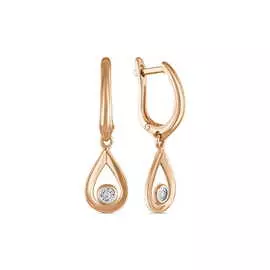 Золотые Серьги c бриллиантами