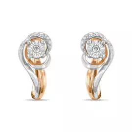 Золотые Серьги c бриллиантами