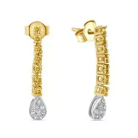 Золотые серьги c бриллиантами