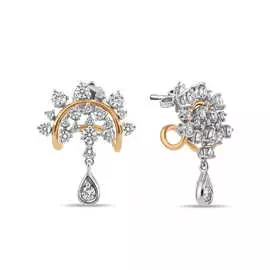 Золотые серьги c бриллиантами