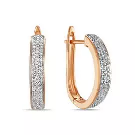 Золотые серьги c бриллиантами